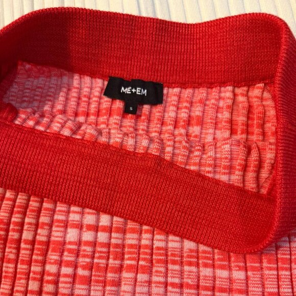 ME+EM Colourblock Knit Pleated Maxi Skirt | Wool Cashmere Blend | Size S - Picture 3 of 9